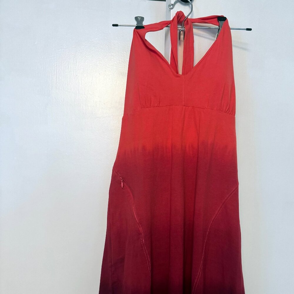 Athleta Hali Halter Dress, Ombre Watermelon